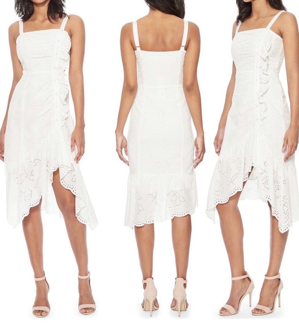 NWT Sz 4 Parker Millie White Eyelet Dress (338)