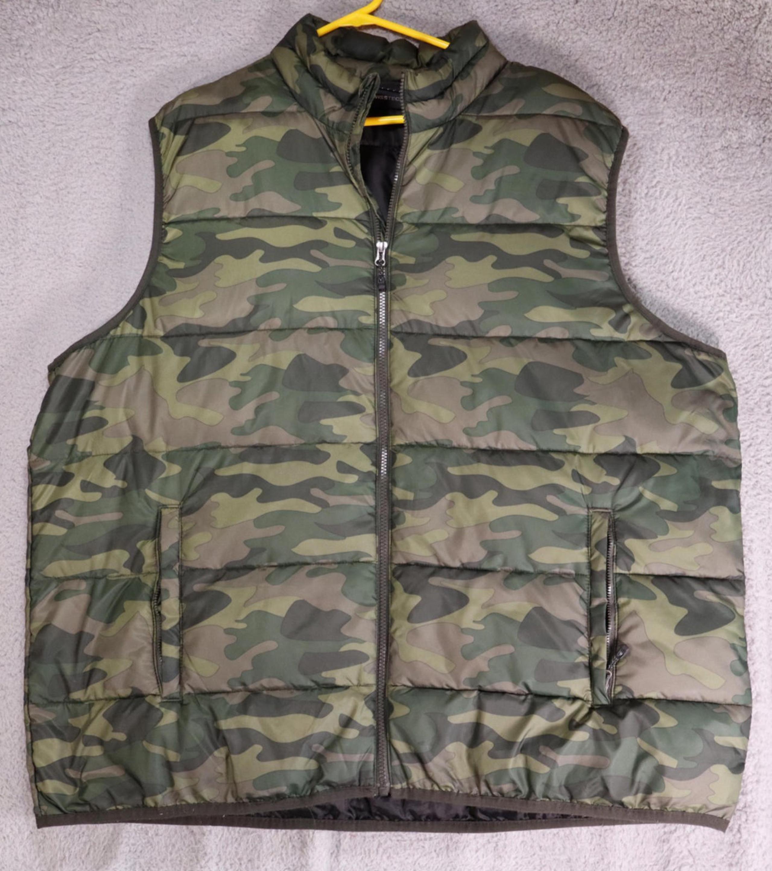 Swiss Tech Jacket Mens 2XL XXL Puffer Vest Full Zip Camo