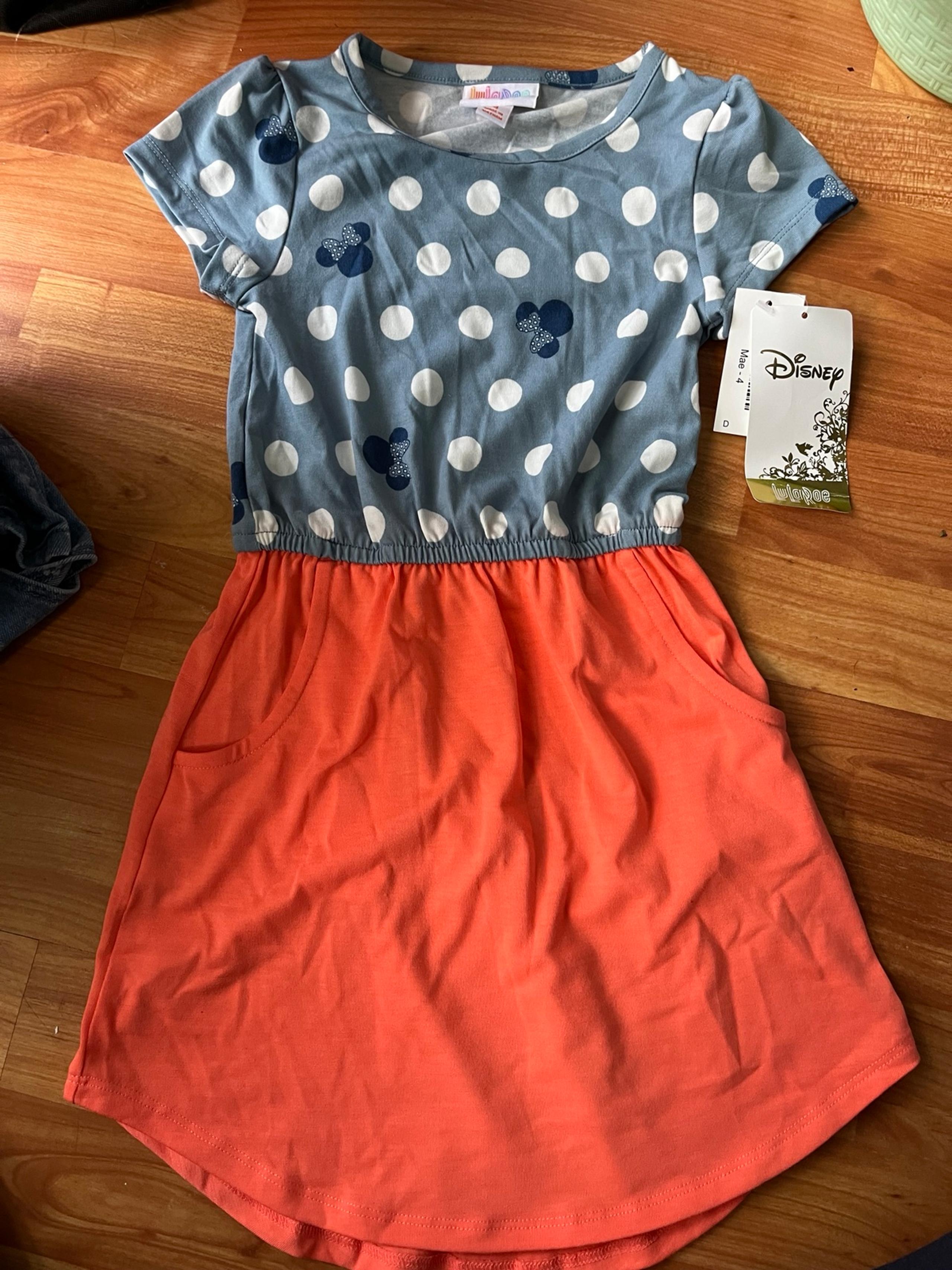 Disney Lularoe Minnie dress with pockets NWT size 4
