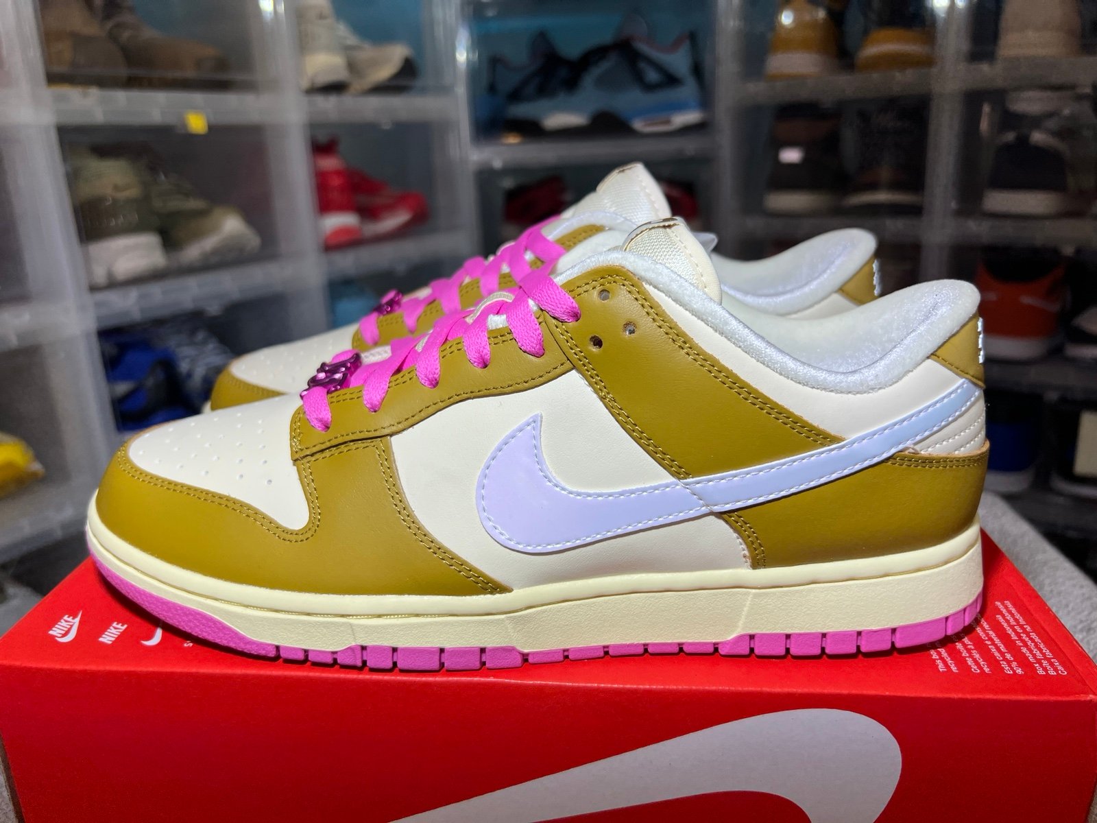 Size 12 - Nike Dunk SE Low Dance - Bronzine Pink W FD8683 700 (NO LID)