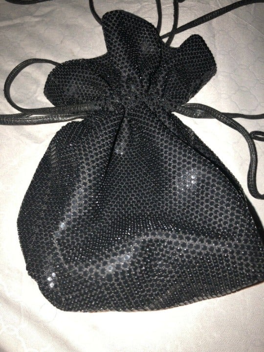 Vintage Black Sequins Small Evening Bag