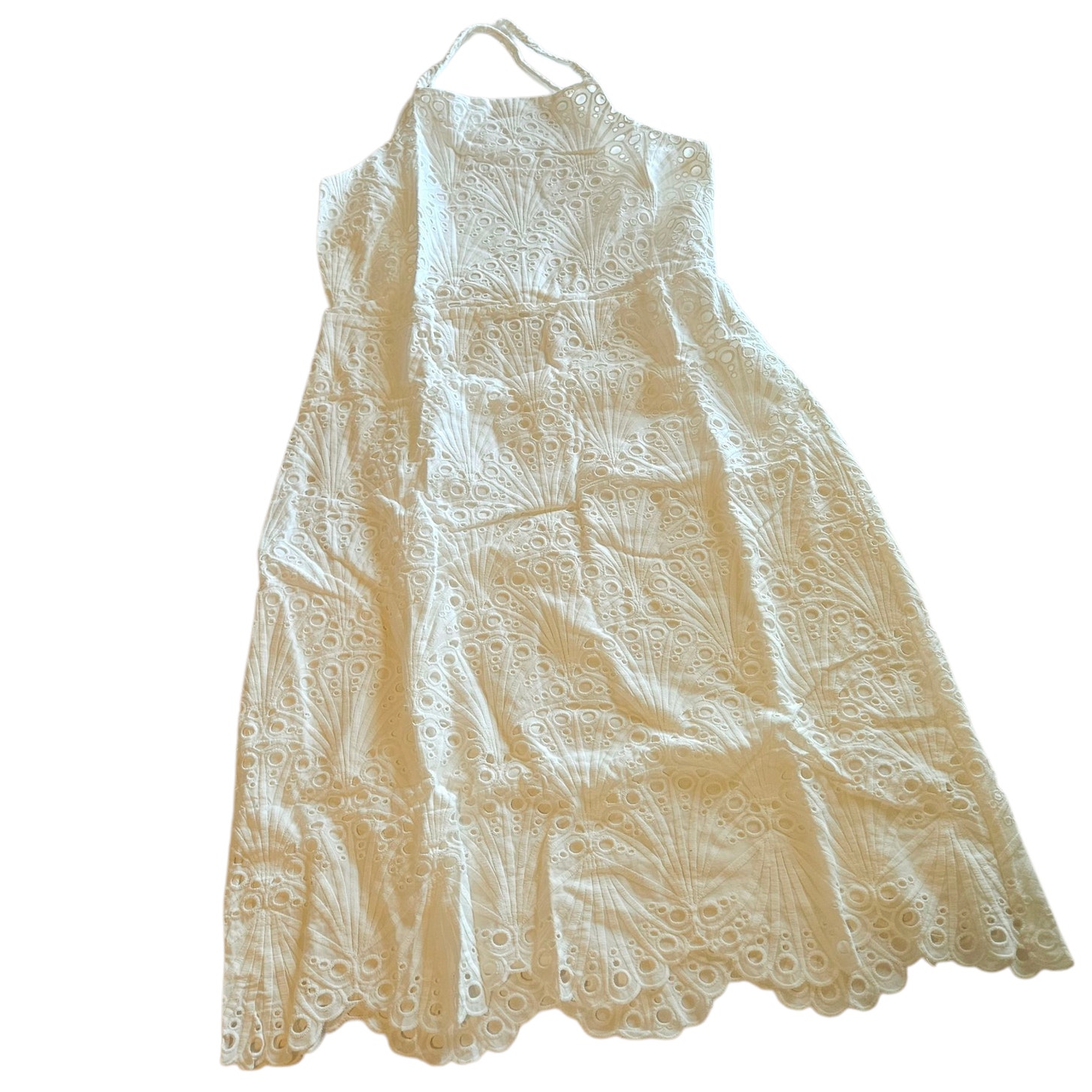 Andie The Roatan Midi Dress Eyelet White Feminine Summer Women's Size X-Large