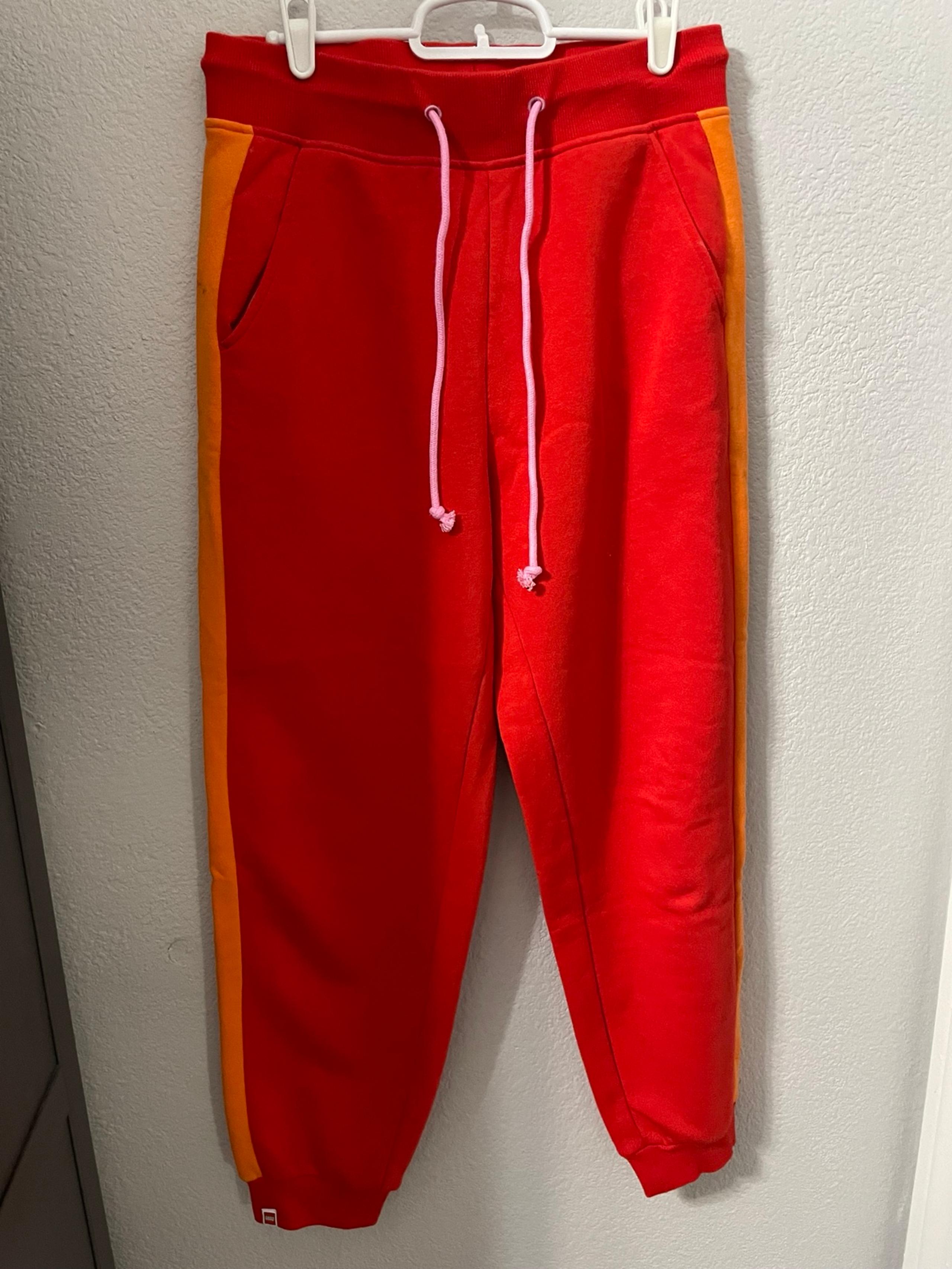 Target x Lego women’s jogger pants small orange red