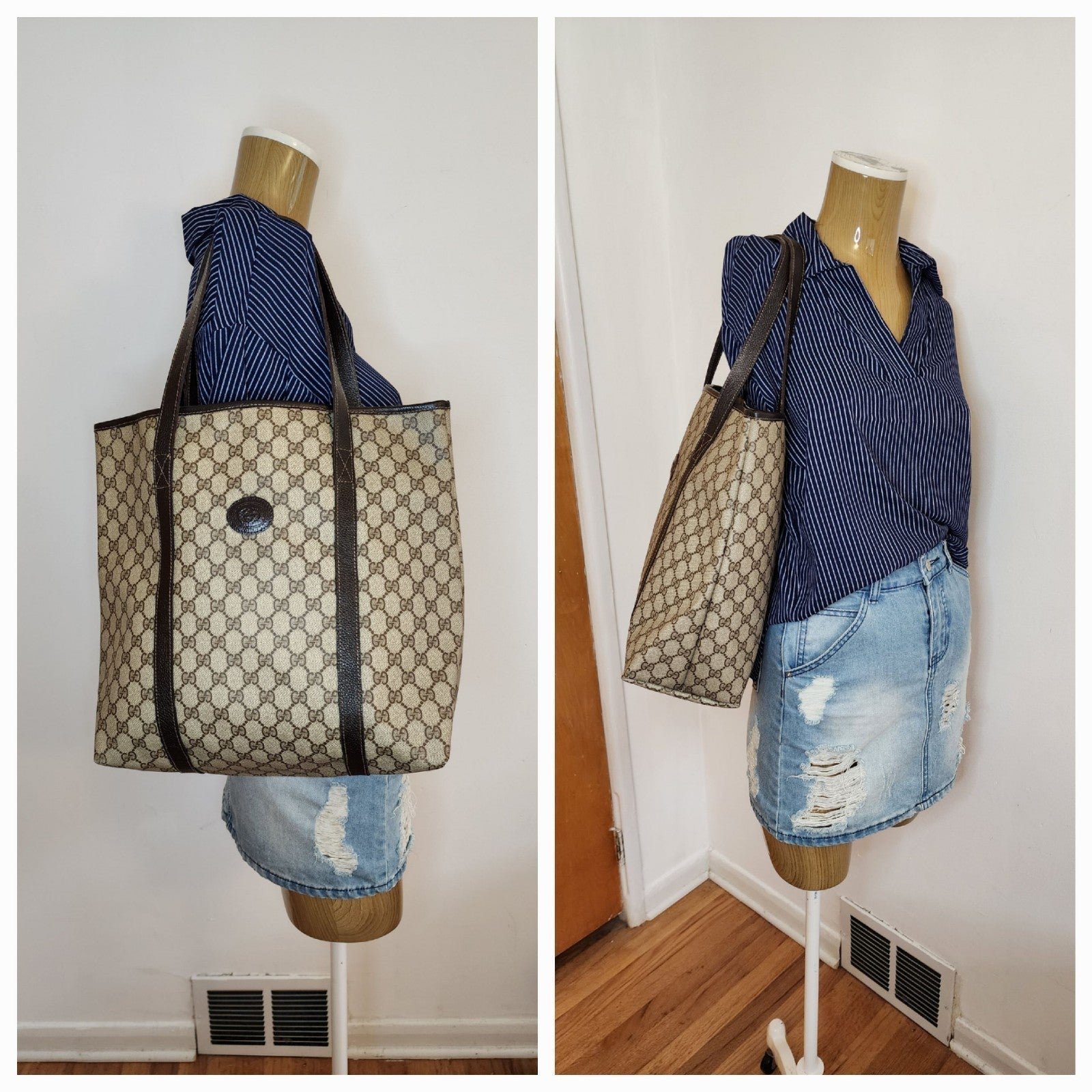 GUCCI GG Supreme Vintage Tote Bag