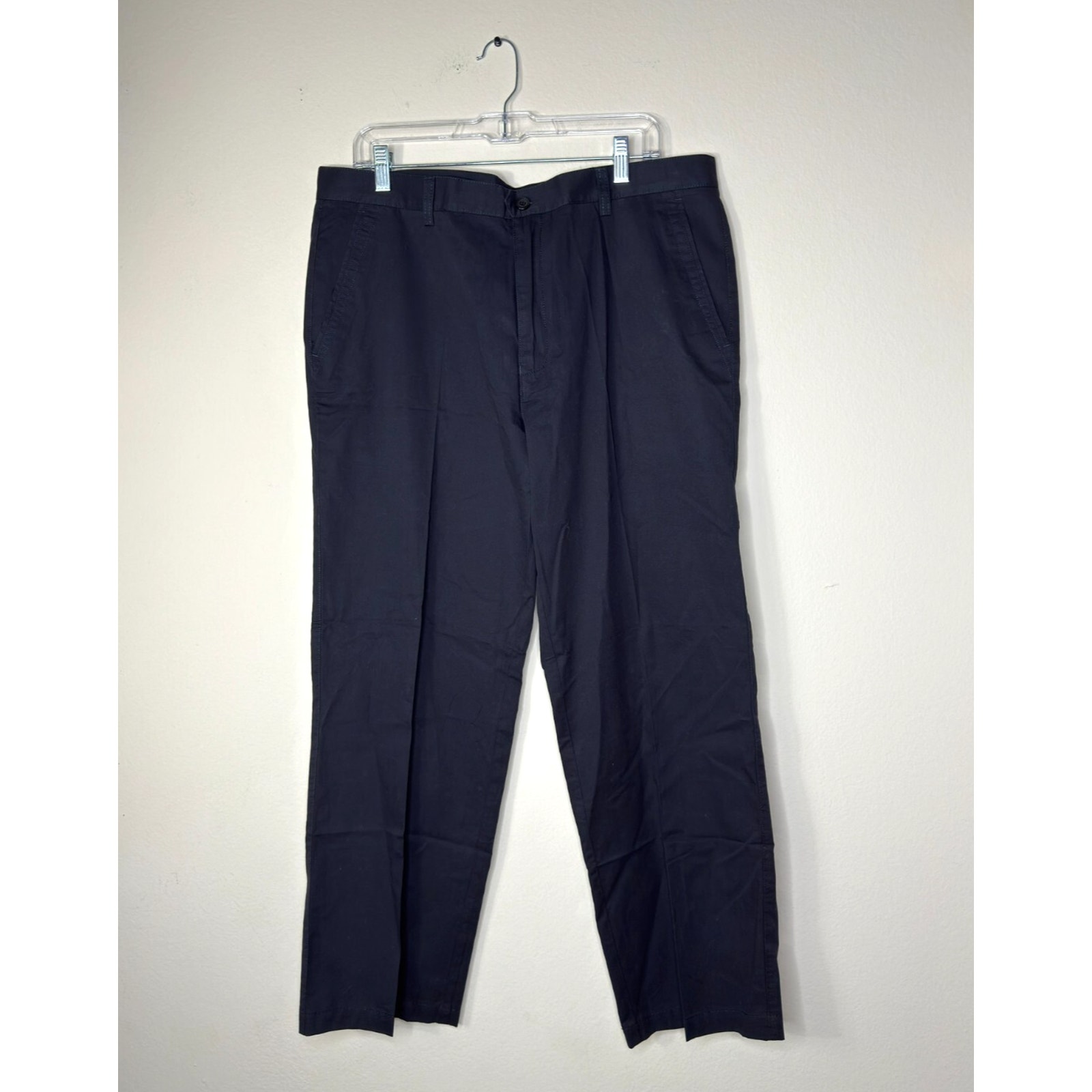BMW Trousers Pants Men Black Flat Front Career Work Suit Pants Preppy 38x28 Car