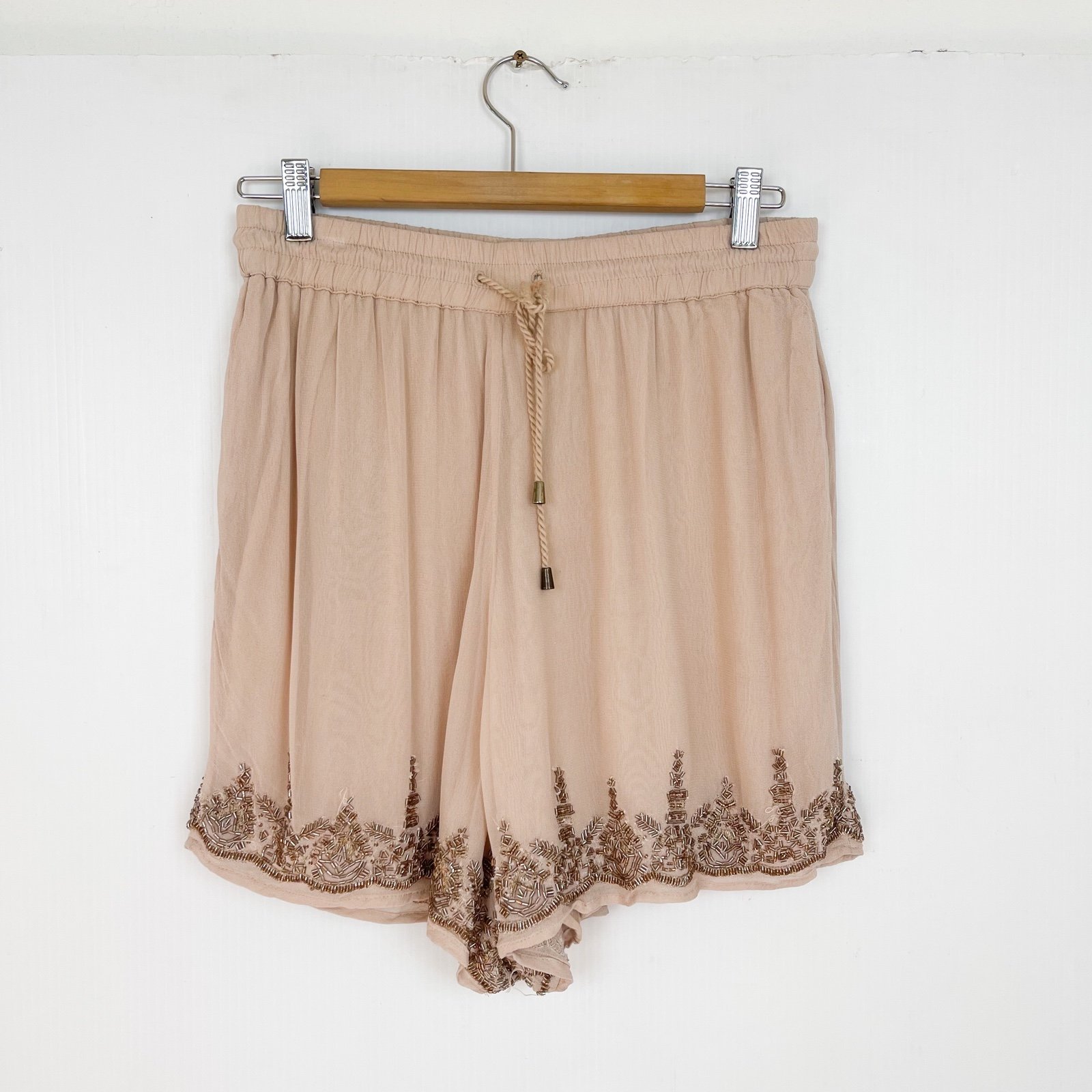 Anthropologie | Maeve Shorts Beaded Pink