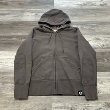 American Giant Gray Womens L Zip Up Blank Heavyweight Reinforced Hoodie USA