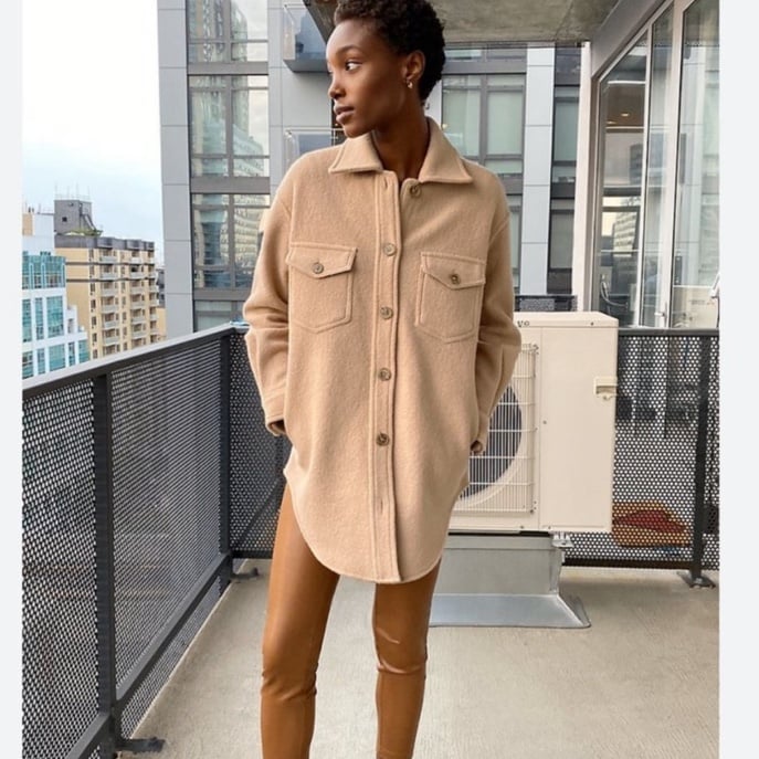 Sz S Aritzia merino wool shirt jacket