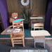 Vintage school desks