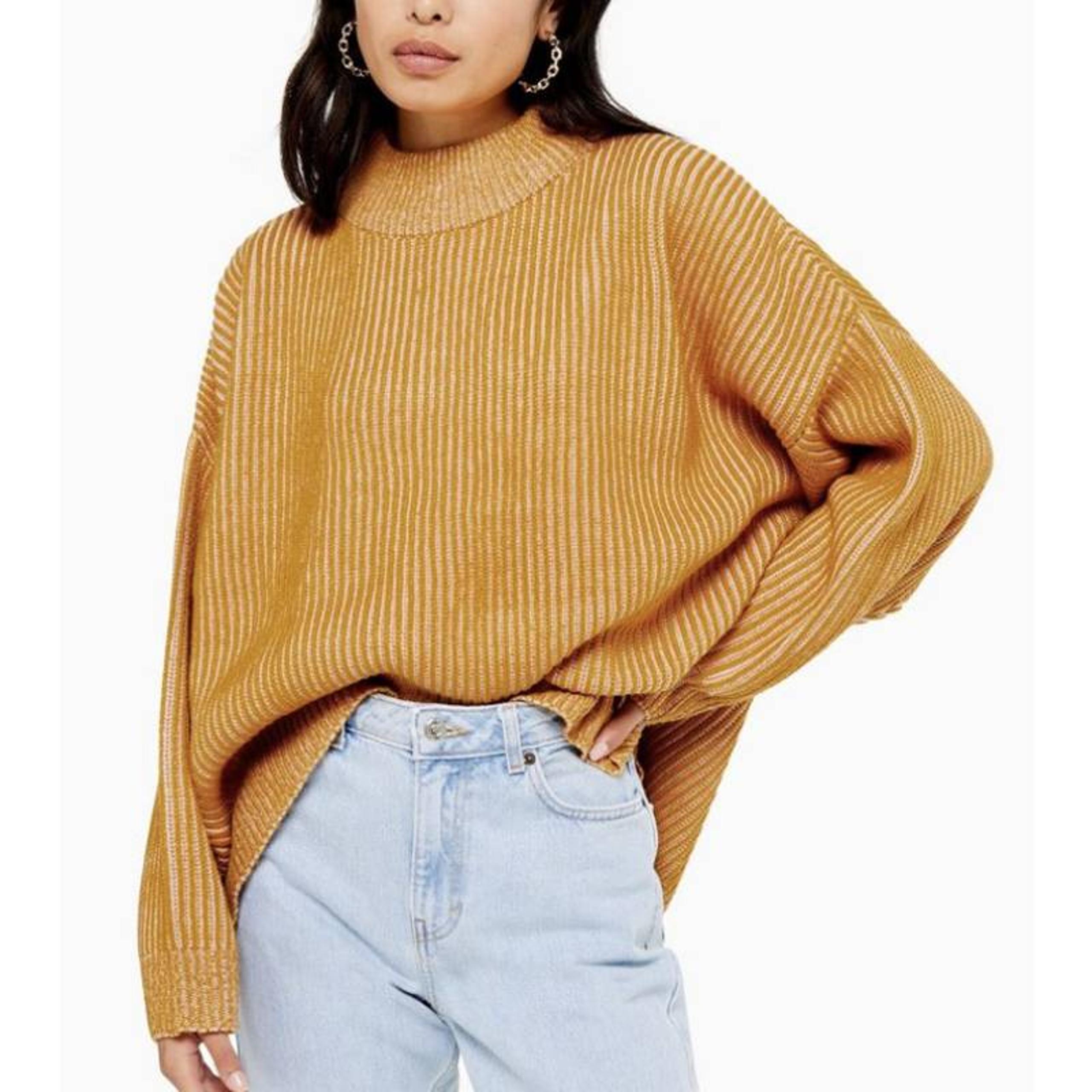 Topshop Mustard Knitted Sweater SZ 0-2