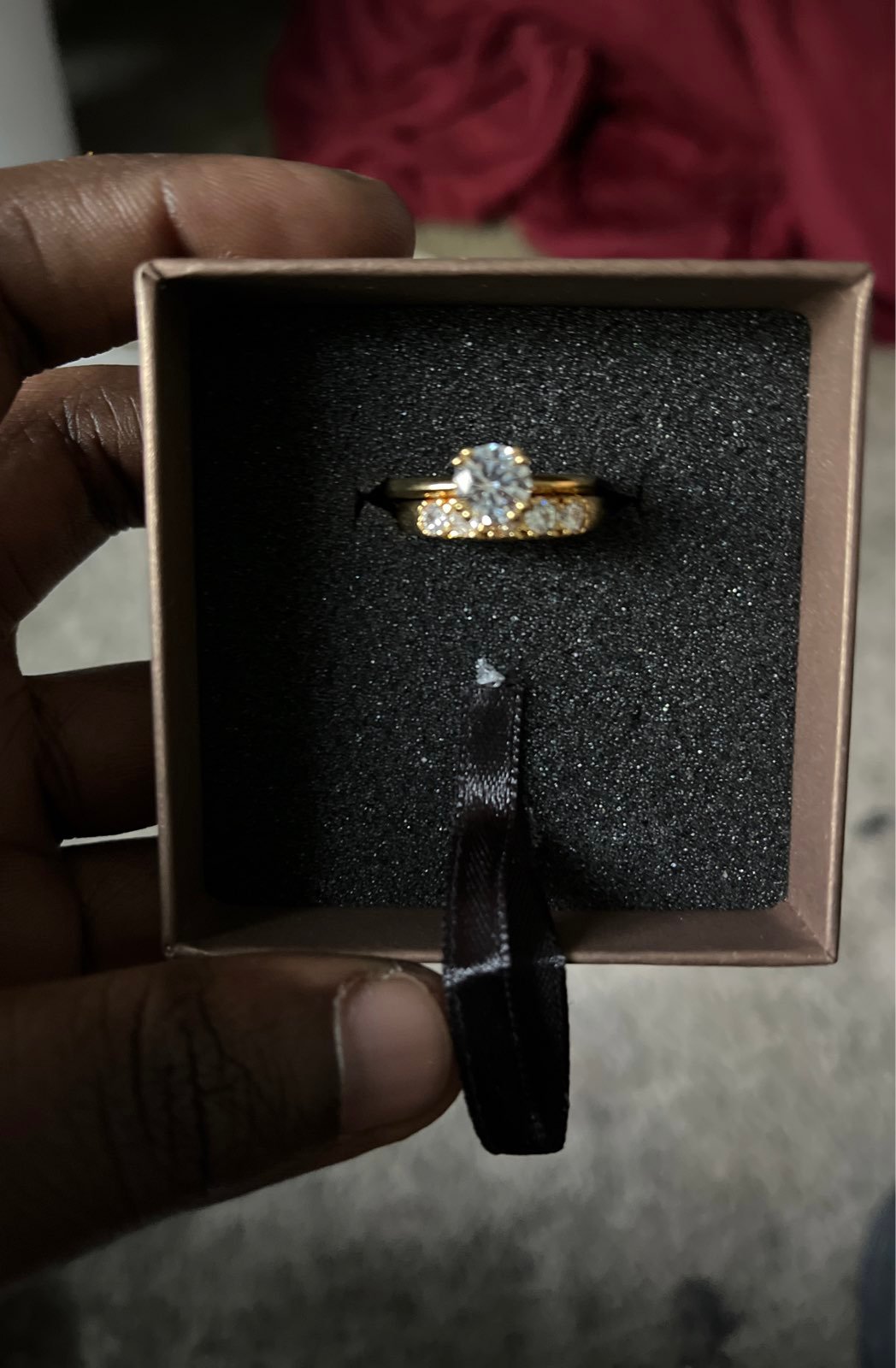925/18K Stamped Bridal Ring ID14