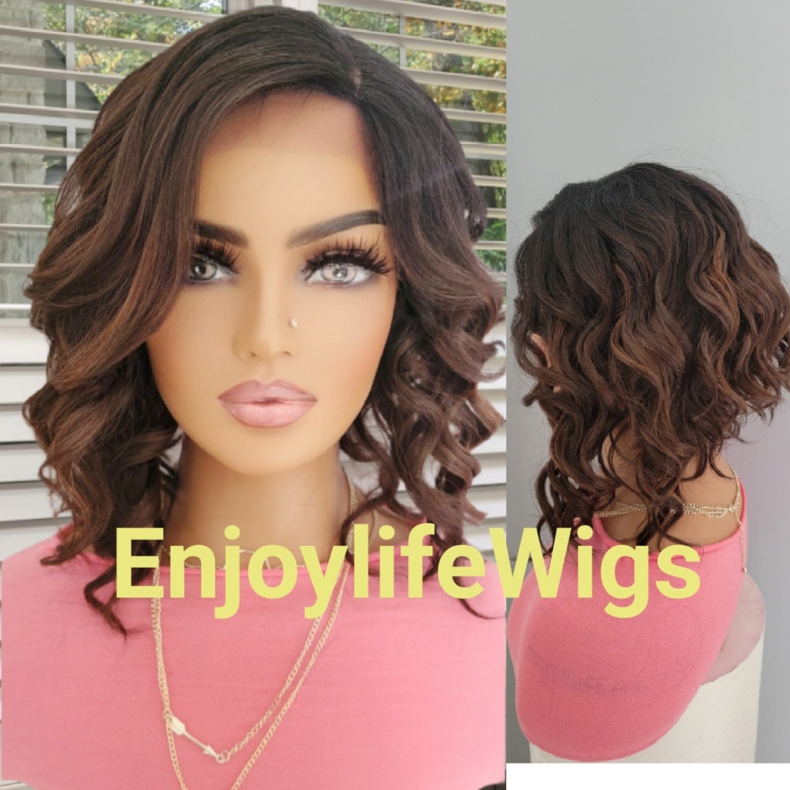Human hair lace front bob wig