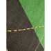 Set 3 Kim Seybert Green Argyle Square Linen Placemats Holiday Metallic Details
