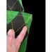 Set 3 Kim Seybert Green Argyle Square Linen Placemats Holiday Metallic Details