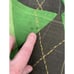 Set 3 Kim Seybert Green Argyle Square Linen Placemats Holiday Metallic Details