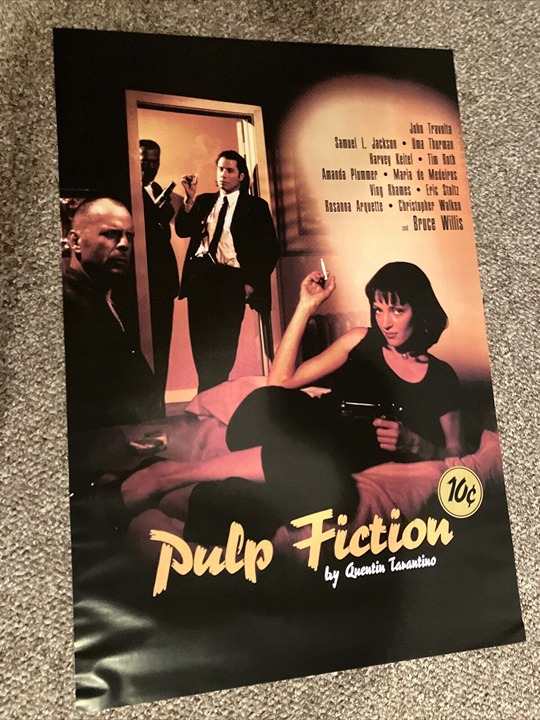 VINTAGE MOVIE POSTER Pulp Fiction Early Filming Era