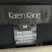 Karen Karen Black Long Sleeve V-Neck 1/4 Button Sheer Beaded Blouse Size M