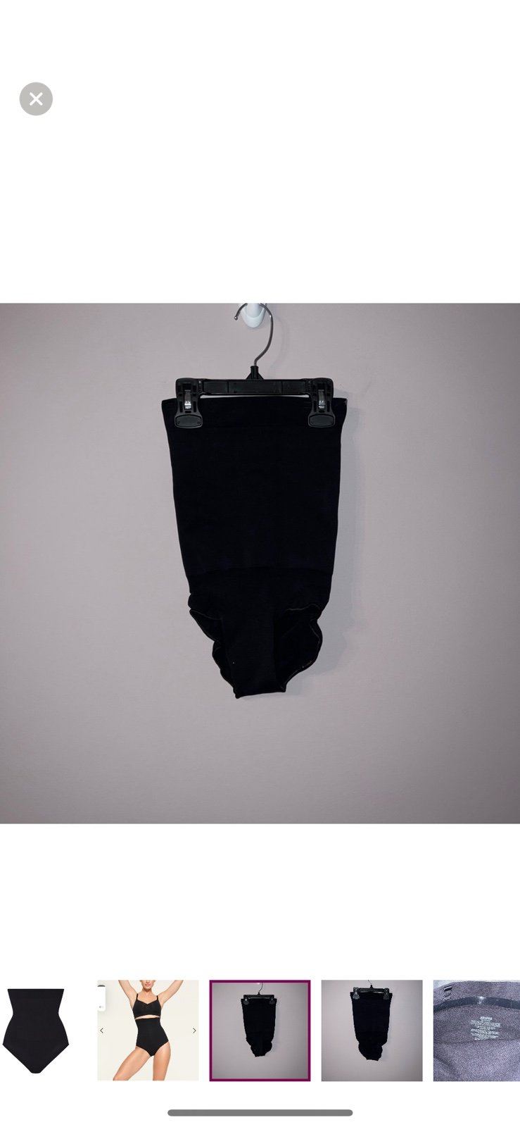 2805 NWOT SKIMS shapewear shape underwear core control highwaisted brief onyx XS