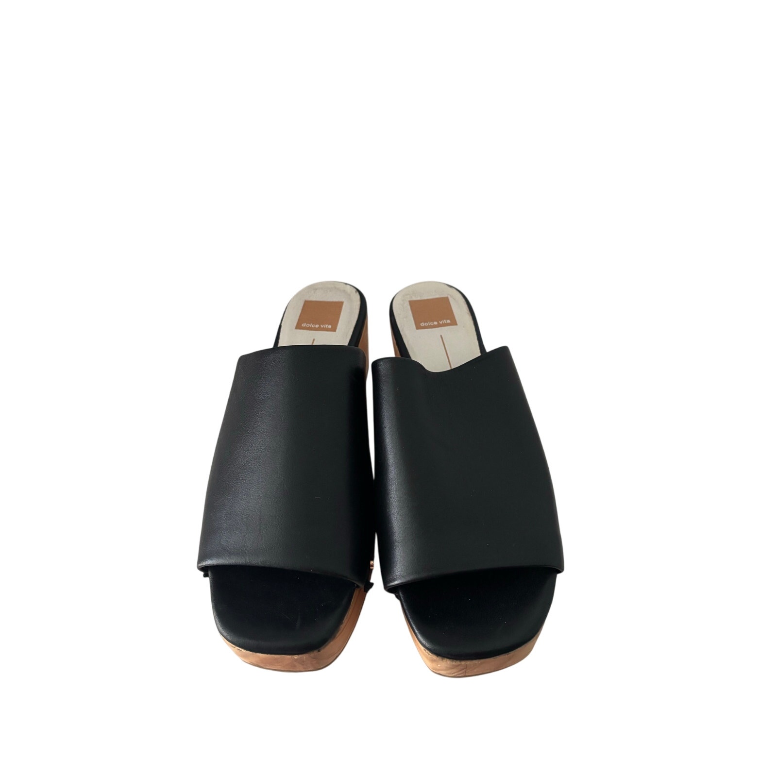 Dolce Vita Dorado Black Leather Clogs