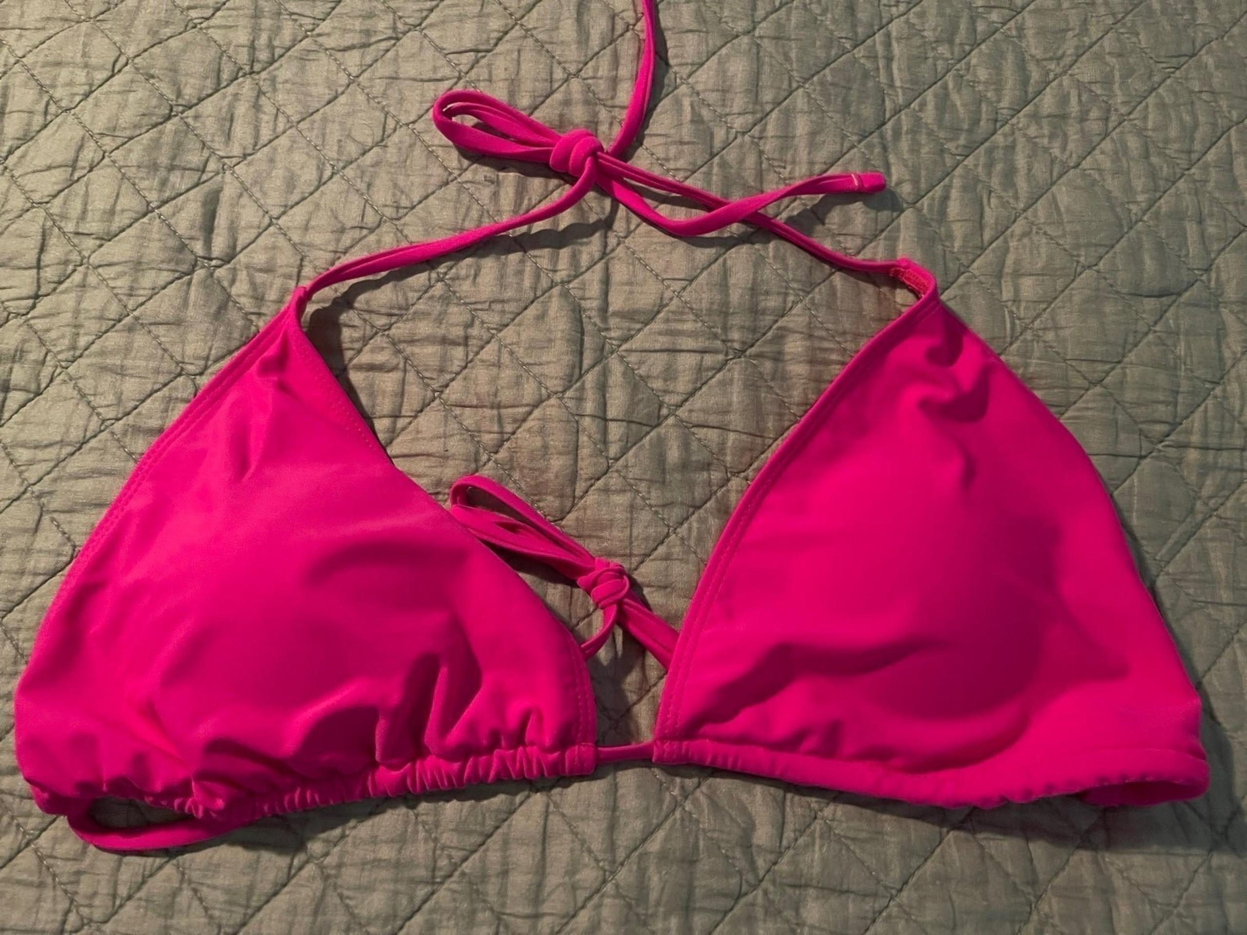Bikini Top Barbie pink NEW SEXY SOFT REMOVABLE BRA CUP swimsuit triangle M L