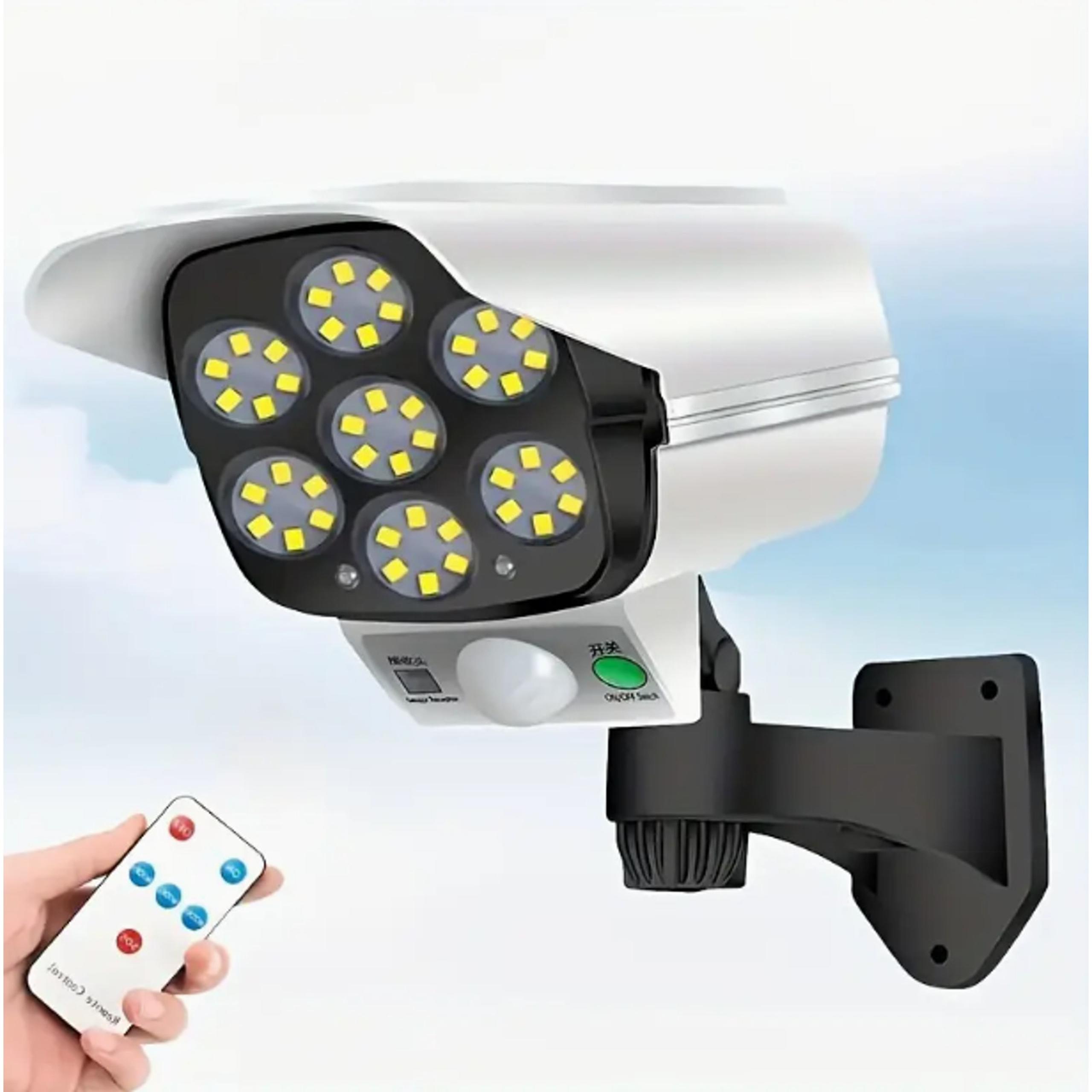 Solar Powered Wall Mounted Outdoor Light With Motion Detection, Remote Control