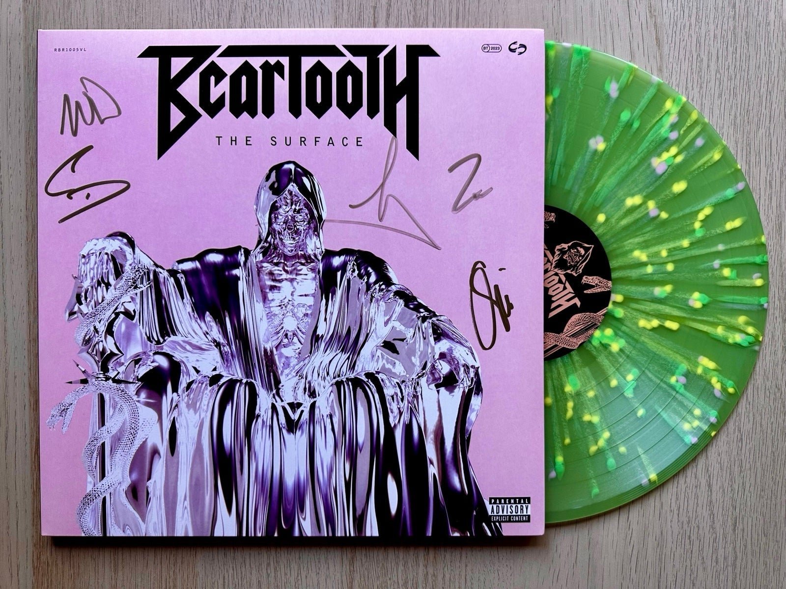 Beartooth SIGNED Vinyl LP The Surface SPLATTER COLORED xx/1500 AUTOGRAPHED 2023