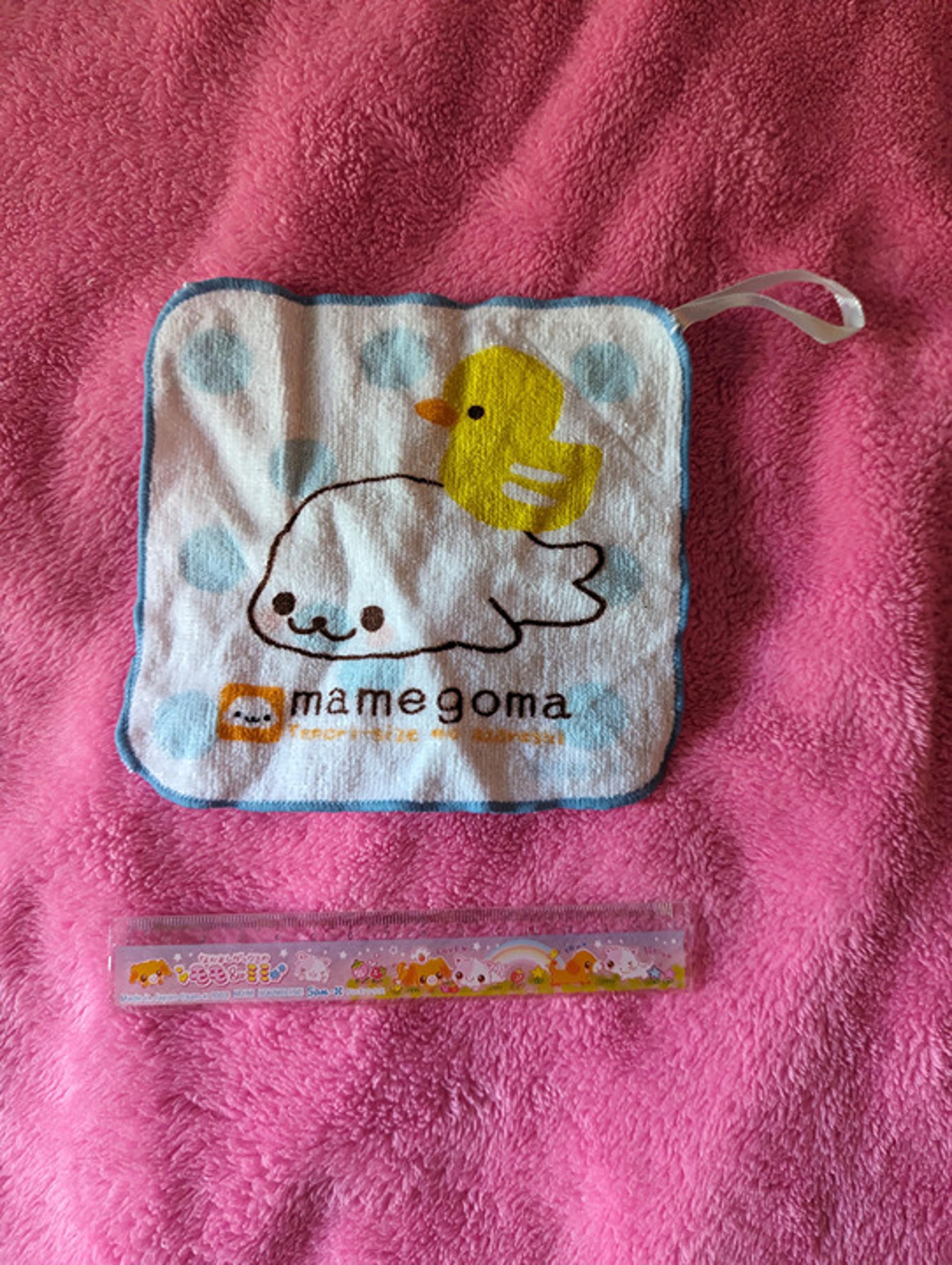 San-x mamegoma with duck hand towel japan kawaii