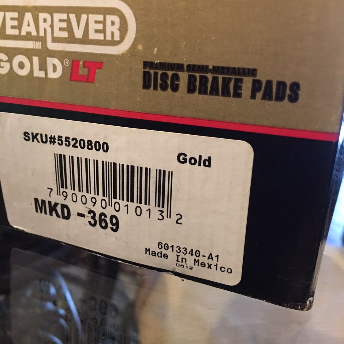 Wearever Gold Lt Disc Brake Pads SemMet