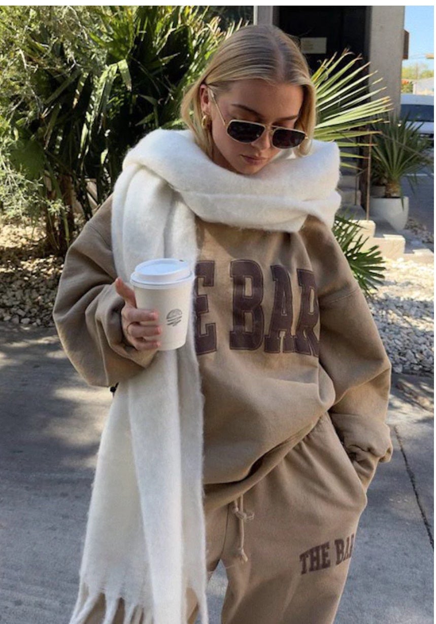 NEW The Bar Varsity Sweatshirt (L) and Sweatpant (S) Set