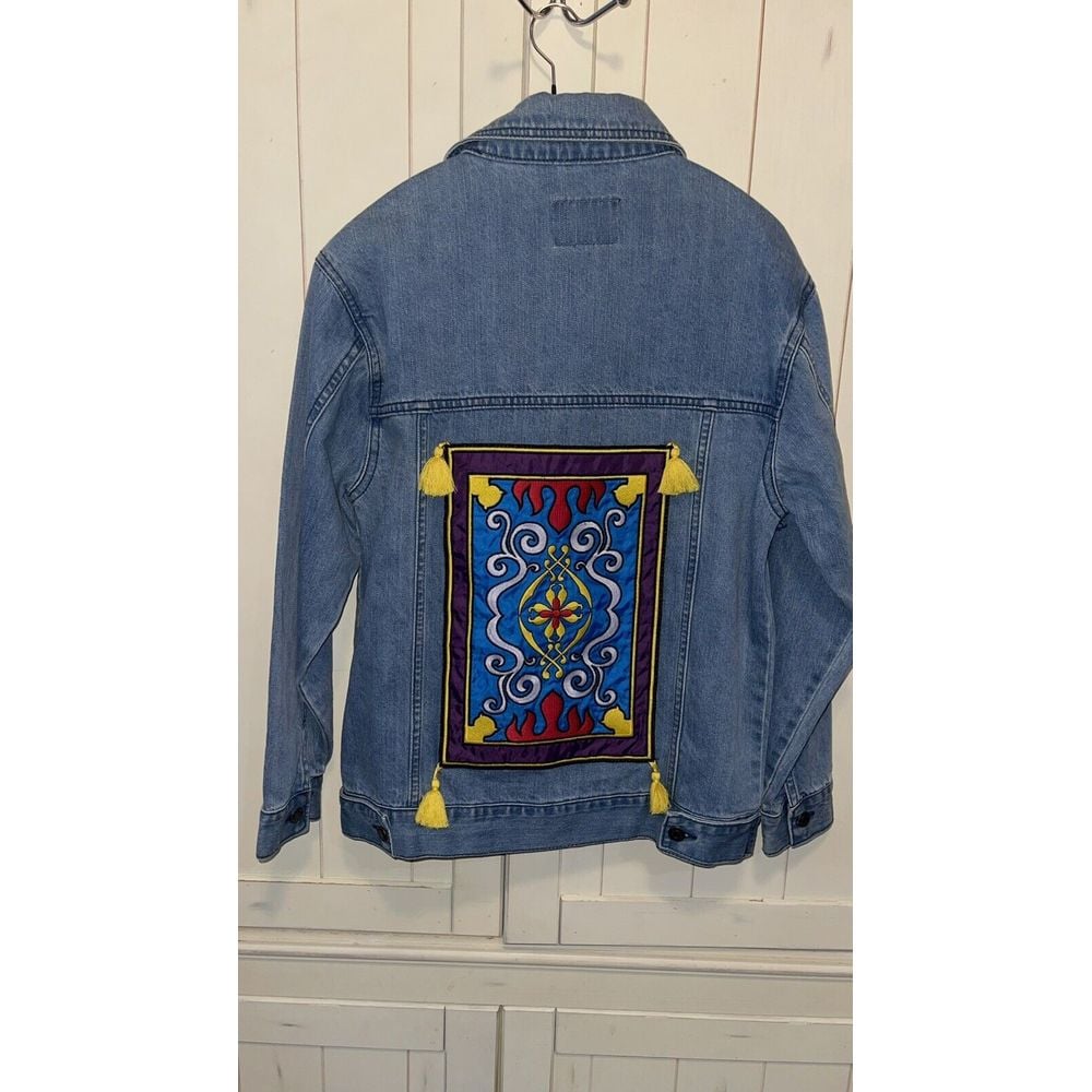 Oh My Disney Aladdin Magic Carpet Denim Jacket, Size Small, DisneyWorld