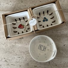 Rae Dunn Berry Baskets & FRESH Strainer vhtf rare