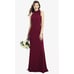 After Six Bow-neck Open-back Trumpet Gown In Cabernet Size 14