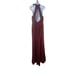 After Six Bow-neck Open-back Trumpet Gown In Cabernet Size 14