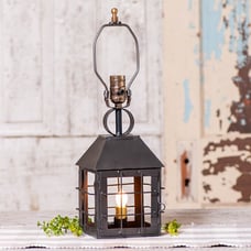 IRVIN'S COLONIAL LAMP BASE IN SMOKEY BLACK