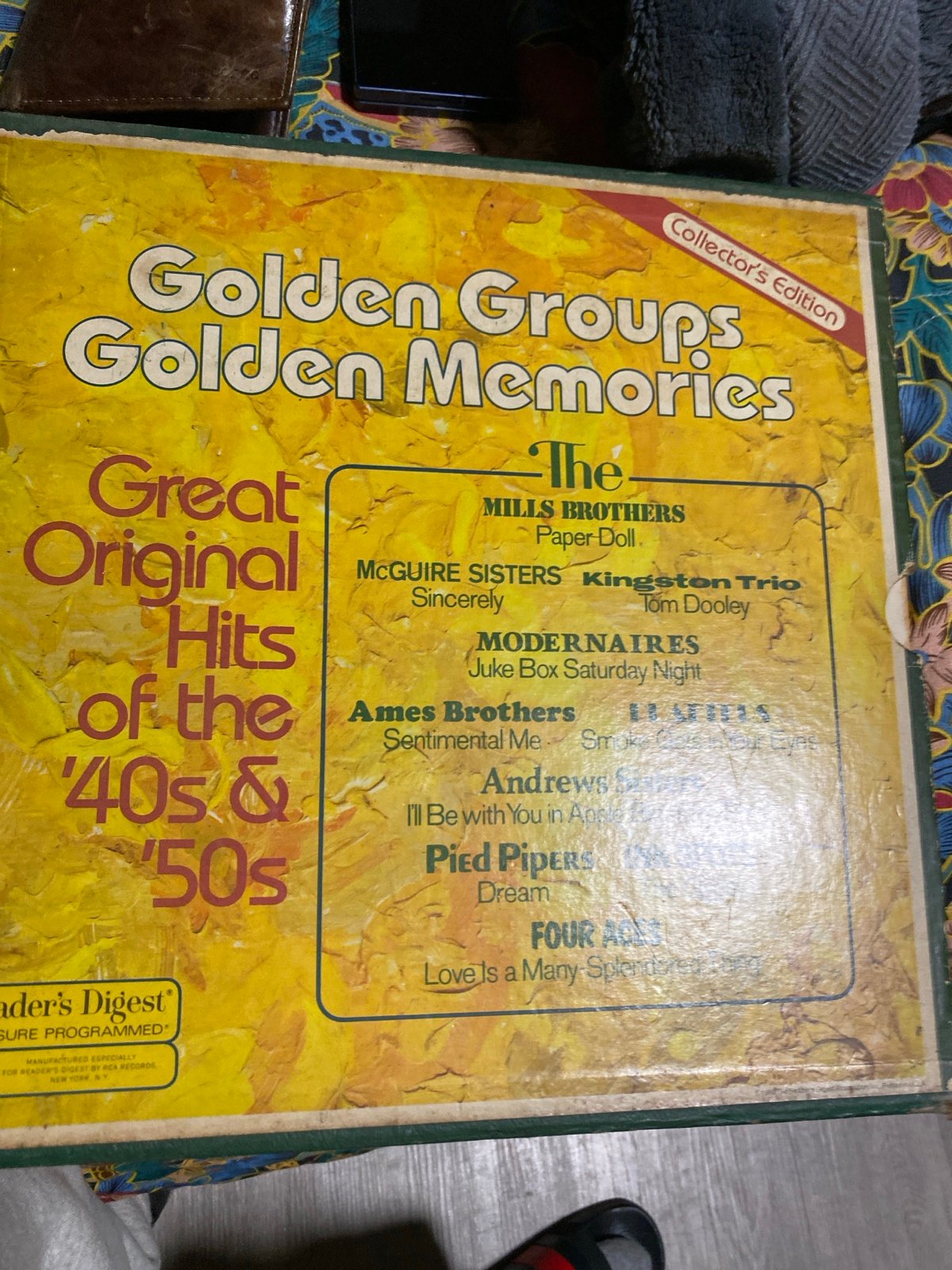 Readers Digest GOLDEN GROUPS GOLDEN MEMORIES / ORIGINAL HITS OF 40s & 50s