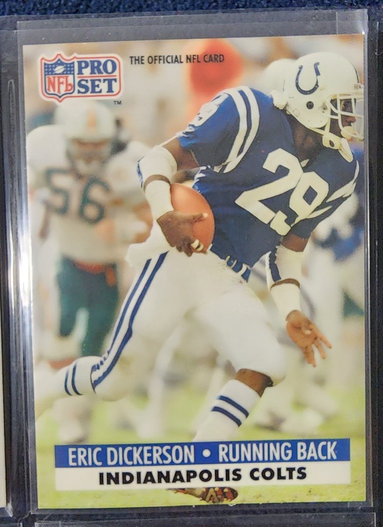 Eric Dickerson pro set nfl rb rams colts most yards in a season nfl hof