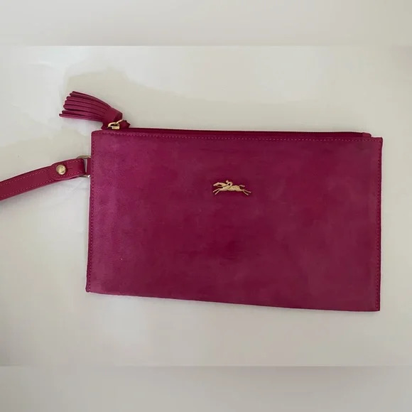Longchamp Suede Wristlet