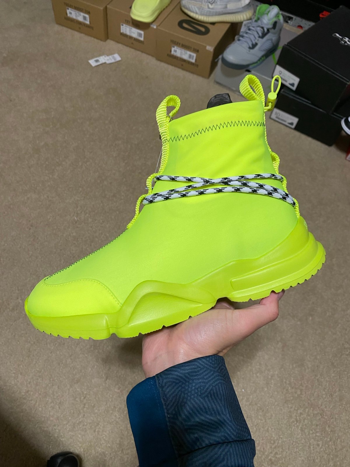 Size 10 - John Geiger x EA Sports 002 Hi Top Sneaker Volt/Hyper Green