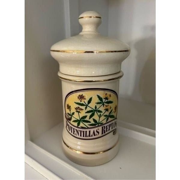 Vintage Johnson & Johnson Potentillas Reptans Apothecary Jar