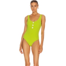 Solid & Striped Anne-Marie Button Swimsuit