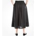 Max Studio Smocked Waist Linen-Blend Midi Skirt Women's Size Small Heathered Cha