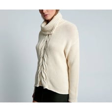 NWT Free People x One Teaspoon Poison Cable Knit Sweater in Creme Size XL