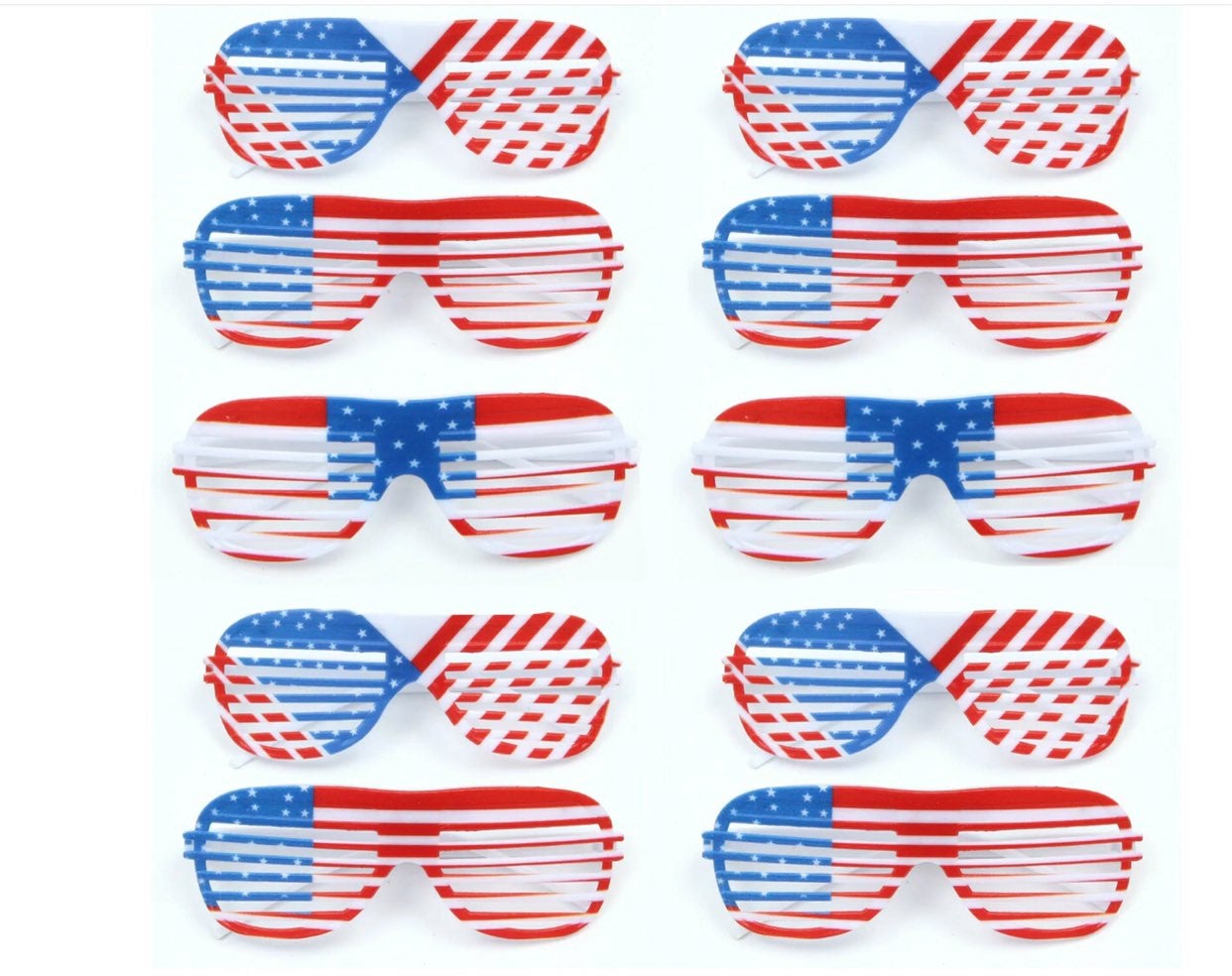 12 pcs light up American flag shades USA