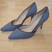 J Crew Colette D'Orsay Pumps Houndstooth Wool Navy/White Pointed Toe Size 9.5