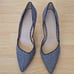 J Crew Colette D'Orsay Pumps Houndstooth Wool Navy/White Pointed Toe Size 9.5