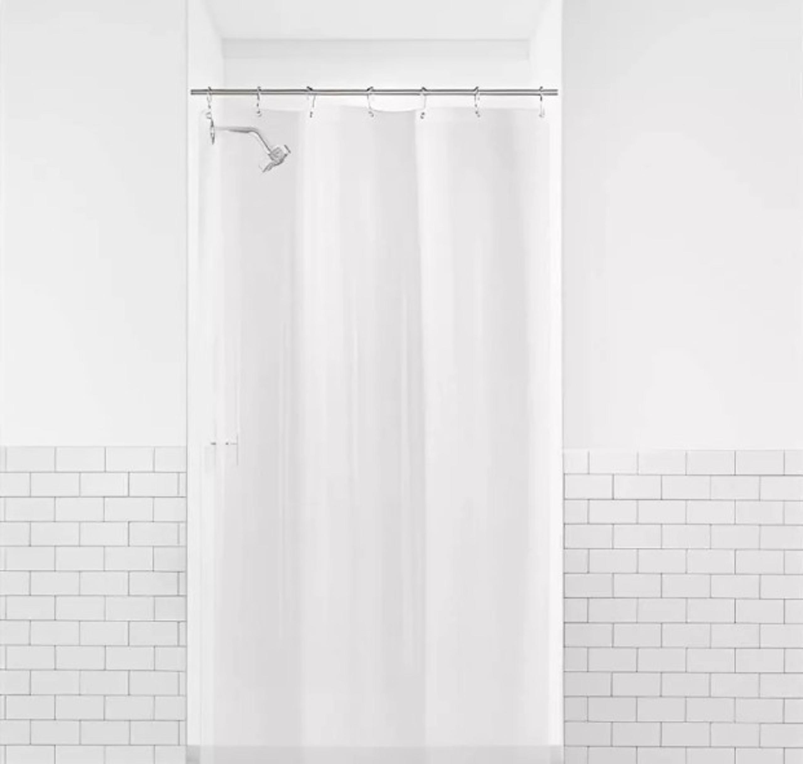 New Threshold Target PEVA medium mid weight shower stall liner clear 54"x78"