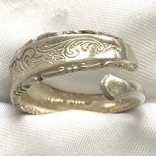 APJ Sterling 925 Silver Ring Sz 8 Adj. Master etchings