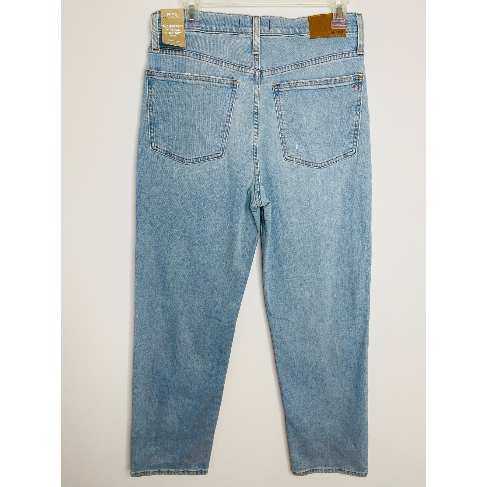 Madewell The Perfect Vintage Straight Jean size 28 distressed NWT