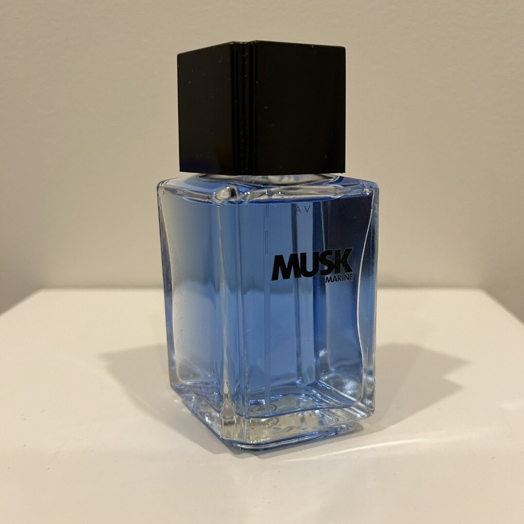 Avon Musk Marine 3.4 oz / 98% Full Cologne Spray Discontinued Rare Read