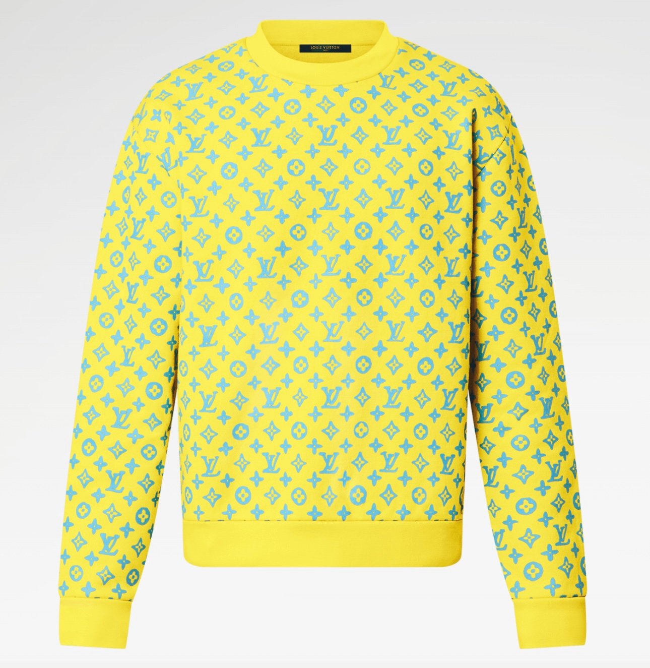 Louis Vuitton Yellow and Turquoise Crewneck